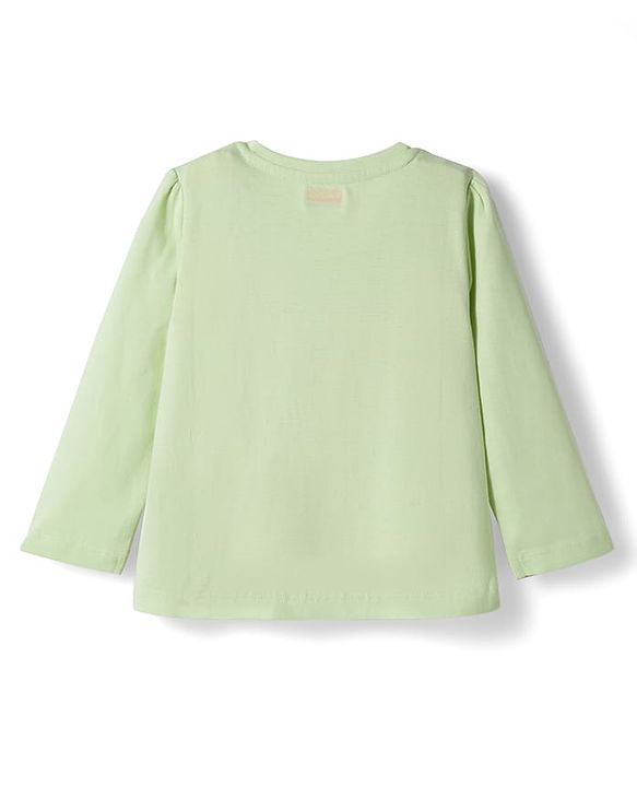Babyhug Cotton Knit Full Sleeves Night Suit With Animal Print - Pink & Green