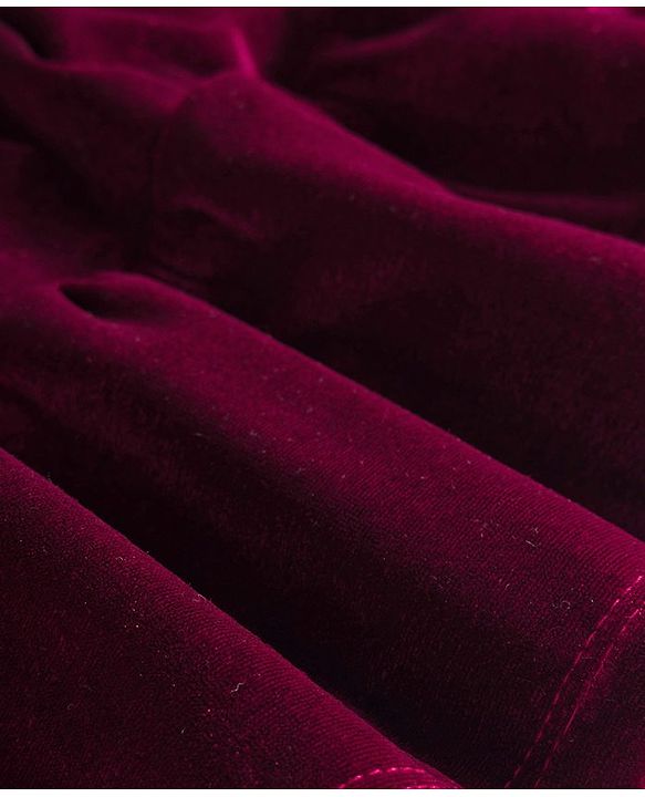 Babyhug Cotton Woven Full Sleeves Solid Frock With Legging - Maroon & White
