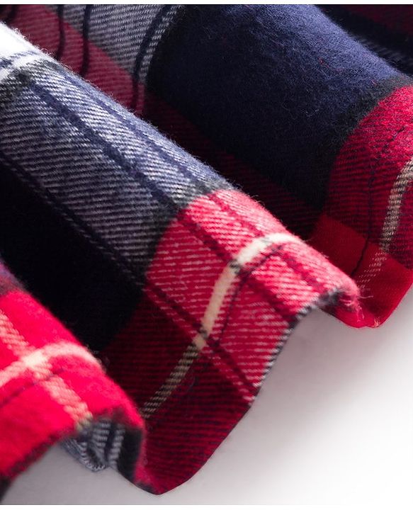 Babyhug Cotton Knit Half Sleeves Checks Frock With Leggings - Navy Blue & Red