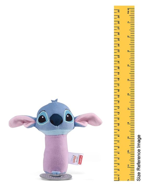 Babyhug Disney Stitch Soft Rattle Toy with Squeeze Sound & Teether| Plush Easy-Grip Sensory Toy for Babies| Supports Teething, Fine Motor Skills & Early Development| BIS Certified
