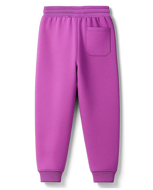 Pine Kids Knit Full Length Lounge Pant With Champion Text Print - Red