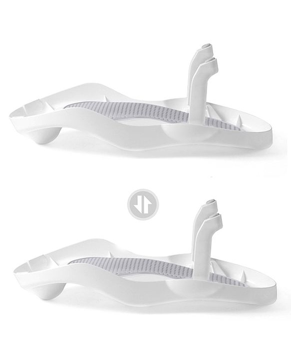 Babyhug Baby Bather with Soft Mesh Seat - Grey| Ergonomic Bath Support for Infants| Non-Slip Stable Design for Safe & Comfortable Bathing| Lightweight & Easy to Clean| New Born Gifting Option