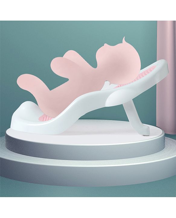 Babyhug Baby Bather with Soft Mesh Seat - Grey| Ergonomic Bath Support for Infants| Non-Slip Stable Design for Safe & Comfortable Bathing| Lightweight & Easy to Clean| New Born Gifting Option