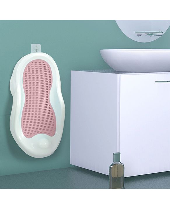 Babyhug Baby Bather with Soft Mesh Seat - Grey| Ergonomic Bath Support for Infants| Non-Slip Stable Design for Safe & Comfortable Bathing| Lightweight & Easy to Clean| New Born Gifting Option