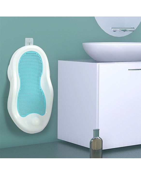 Babyhug Baby Bather with Soft Mesh Seat - Grey| Ergonomic Bath Support for Infants| Non-Slip Stable Design for Safe & Comfortable Bathing| Lightweight & Easy to Clean| New Born Gifting Option