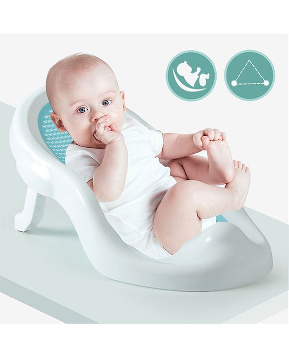 Babyhug Baby Bather with Soft Mesh Seat - Grey| Ergonomic Bath Support for Infants| Non-Slip Stable Design for Safe & Comfortable Bathing| Lightweight & Easy to Clean| New Born Gifting Option