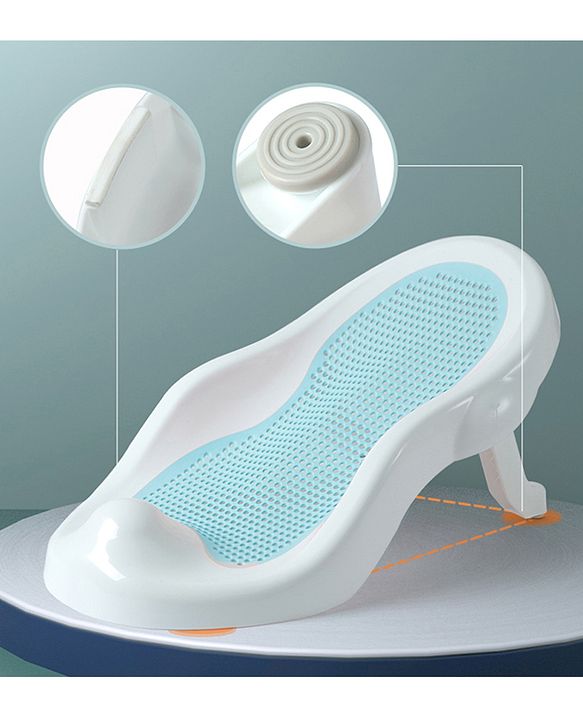 Babyhug Baby Bather with Soft Mesh Seat - Grey| Ergonomic Bath Support for Infants| Non-Slip Stable Design for Safe & Comfortable Bathing| Lightweight & Easy to Clean| New Born Gifting Option