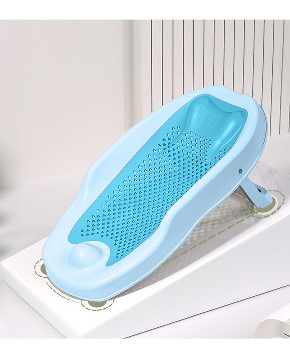 Babyhug Baby Bather with Soft Mesh Seat - Blue| Ergonomic Bath Support for Infants| Non-Slip Stable Design for Safe & Comfortable Bathing| Lightweight & Easy to Clean| New Born Gifting Option