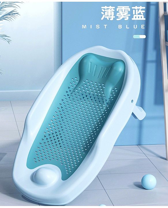 Babyhug Baby Bather with Soft Mesh Seat - Blue| Ergonomic Bath Support for Infants| Non-Slip Stable Design for Safe & Comfortable Bathing| Lightweight & Easy to Clean| New Born Gifting Option