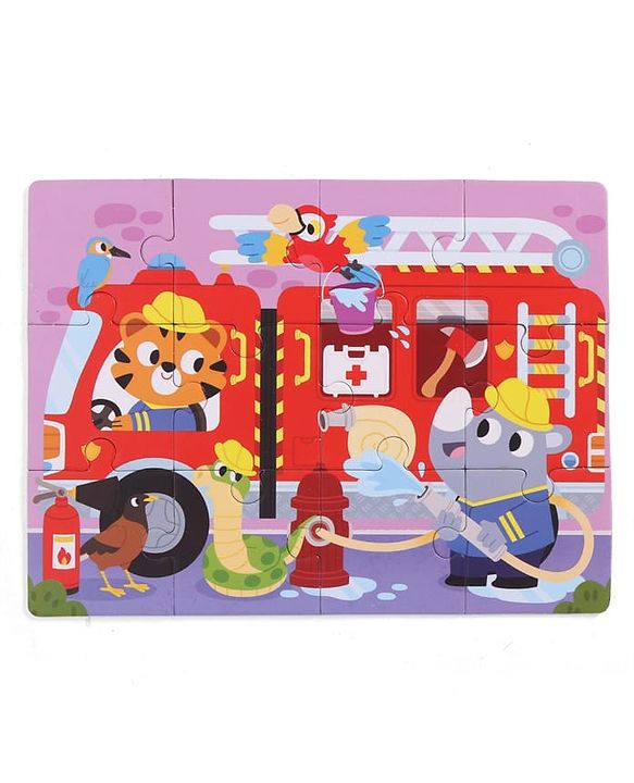 Babyhug 4 in 1 Animal Transportation Jigsaw Puzzle Set - 90 pcs| 4 Difficulty Levels| Beautifully Illustrated| Improves Hand -Eye Coordination & Problem Solving| BIS Certified| Gifting Idea for 3+ yrs