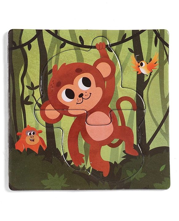 Babyhug 4 in 1 Animal Transportation Jigsaw Puzzle Set - 90 pcs| 4 Difficulty Levels| Beautifully Illustrated| Improves Hand -Eye Coordination & Problem Solving| BIS Certified| Gifting Idea for 3+ yrs