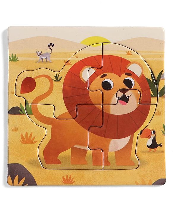 Babyhug 4 in 1 Animal Transportation Jigsaw Puzzle Set - 90 pcs| 4 Difficulty Levels| Beautifully Illustrated| Improves Hand -Eye Coordination & Problem Solving| BIS Certified| Gifting Idea for 3+ yrs