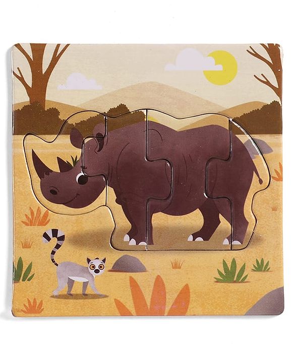 Babyhug 4 in 1 Animal Transportation Jigsaw Puzzle Set - 90 pcs| 4 Difficulty Levels| Beautifully Illustrated| Improves Hand -Eye Coordination & Problem Solving| BIS Certified| Gifting Idea for 3+ yrs