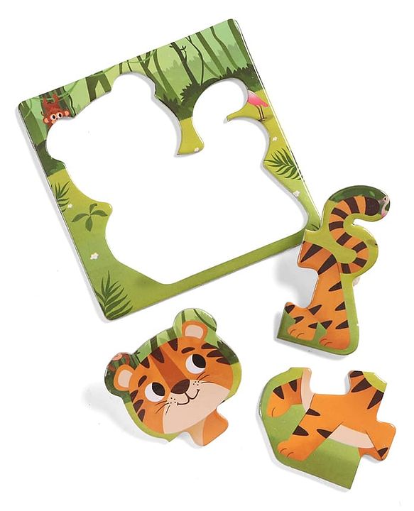 Babyhug 4 in 1 Animal Transportation Jigsaw Puzzle Set - 90 pcs| 4 Difficulty Levels| Beautifully Illustrated| Improves Hand -Eye Coordination & Problem Solving| BIS Certified| Gifting Idea for 3+ yrs