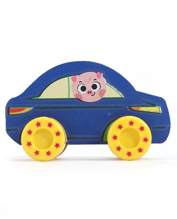 Babyhug Candy Crew City Cars - Blue| Perfect for Water Play and Floating| Turns Bath Time into an Imaginative Floating Adventure | BIS Certified | Design May Vary