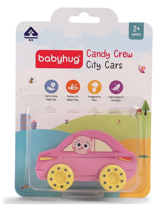 Babyhug Candy Crew City Cars - Blue| Perfect for Water Play and Floating| Turns Bath Time into an Imaginative Floating Adventure | BIS Certified | Design May Vary