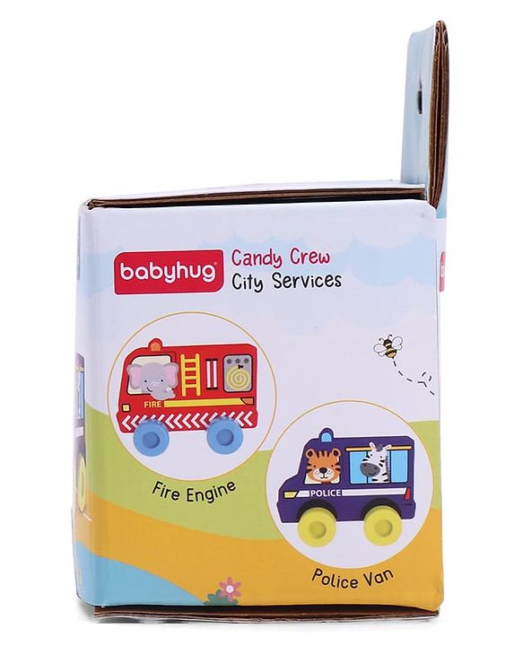 Babyhug Candy Crew City Cars - Blue| Perfect for Water Play and Floating| Turns Bath Time into an Imaginative Floating Adventure | BIS Certified | Design May Vary