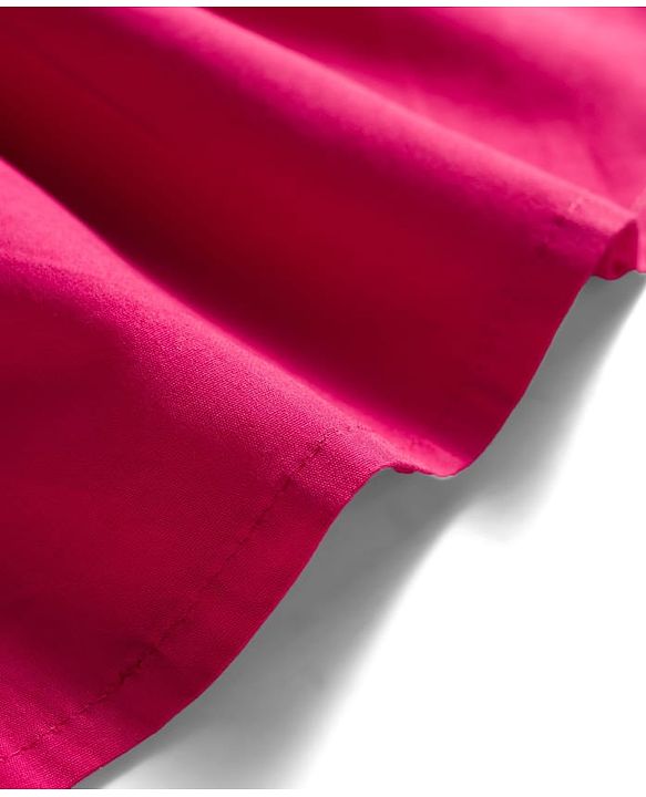 Pine Kids Cotton Woven Full Sleeves Frock With Floral Embroidery - Fuchsia