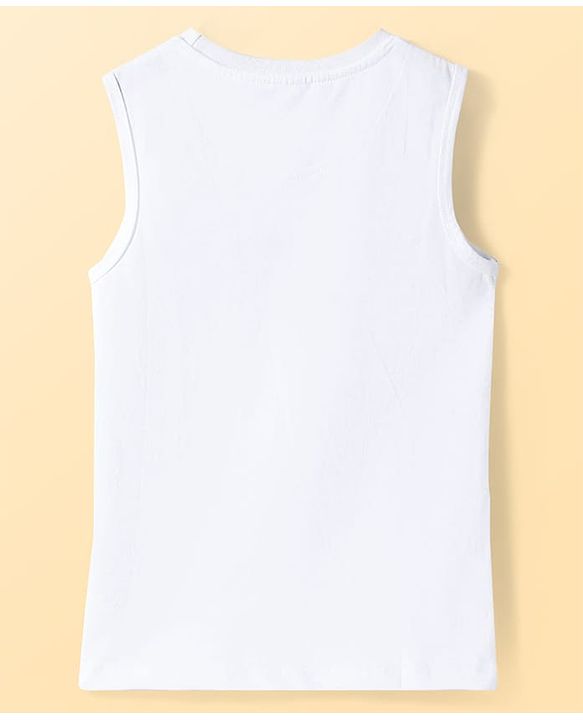 Pine Kids 100% Cotton Knit Half Sleeves Checks Shirt & Sleeveless Tank T-Shirt With Text Print - Multicolour