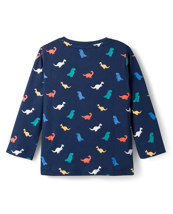 Babyhug 100% Cotton Knit Full Sleeves T-Shirts With Dino Print Pack of 5 - Multicolor