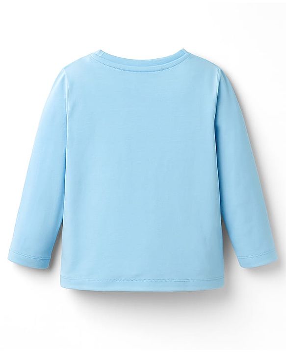 Babyhug Cotton Knit Full Sleeves T-Shirts with Animal Print Pack of 3 - Cream Light Blue & Green