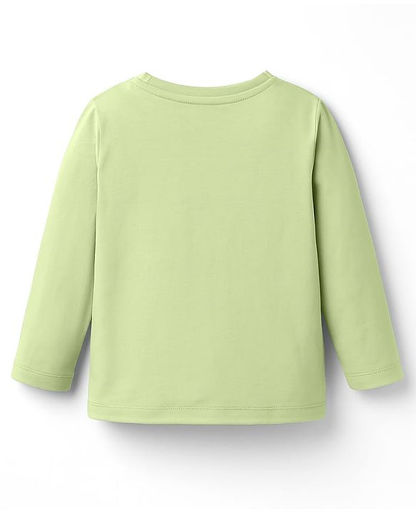 Babyhug Cotton Knit Full Sleeves T-Shirts with Animal Print Pack of 3 - Cream Light Blue & Green