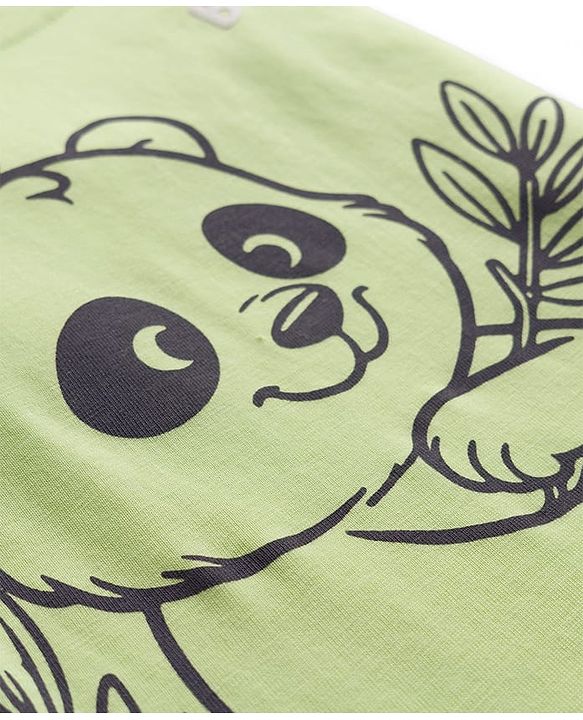 Babyhug Cotton Knit Full Sleeves T-Shirts with Animal Print Pack of 3 - Cream Light Blue & Green