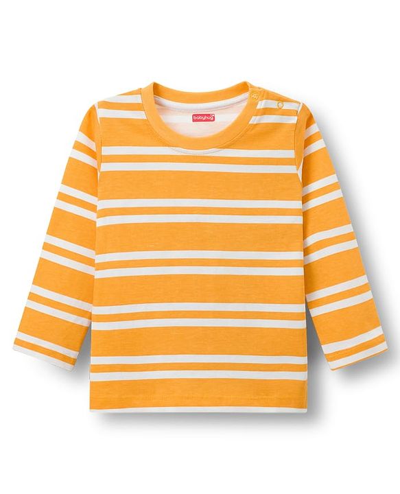 Babyhug Cotton Knit Full Sleeves T-Shirts With Dino Print Pack of 3 - Navy Blue Green & Yellow