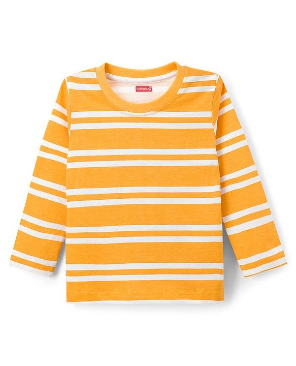 Babyhug Cotton Knit Full Sleeves T-Shirts With Dino Print Pack of 3 - Navy Blue Green & Yellow