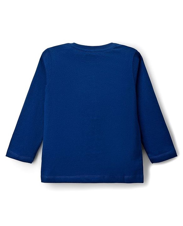 Babyhug Cotton Knit Full Sleeves T-Shirts With Dino Print Pack of 3 - Navy Blue Green & Yellow