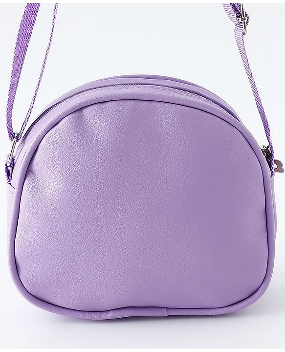 Babyhug Sling Bag With Floral Embroidery & Bunny Patch - Purple