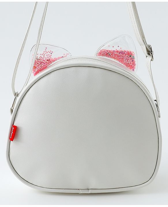 Babyhug Sling Bag with Bow Applique - White