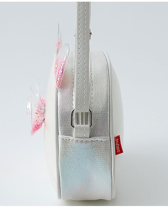 Babyhug Sling Bag with Bow Applique - White