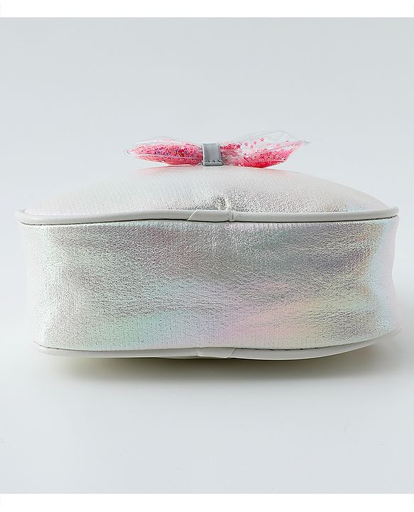 Babyhug Sling Bag with Bow Applique - White