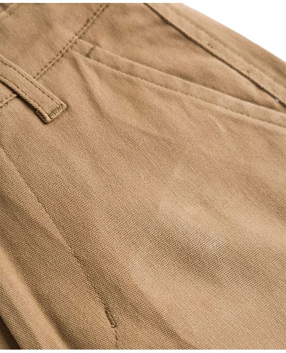 Pine Kids Cotton Elastane Woven Full Length Trouser Pant with Pocket - Brown