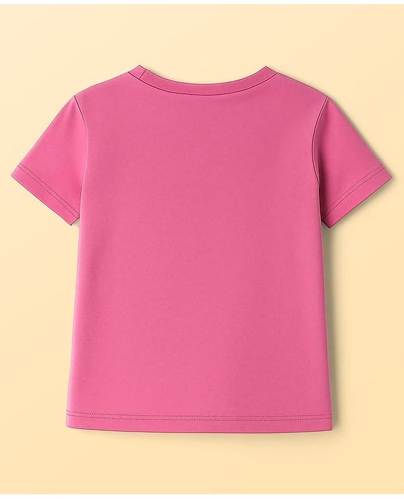 Pine Kids Cotton Knit Half Sleeves T-Shirts with Text Graphic Pack of 3 - Navy Blue Pink & White