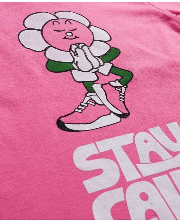 Pine Kids Cotton Knit Half Sleeves T-Shirts with Text Graphic Pack of 3 - Navy Blue Pink & White