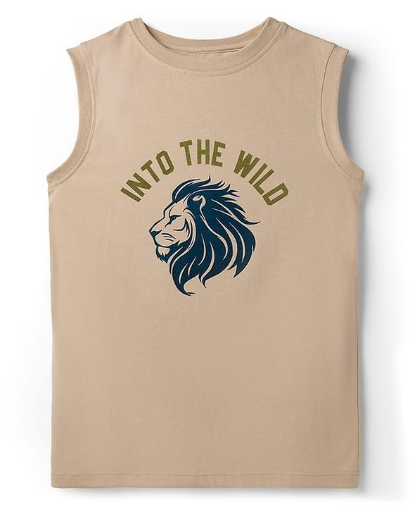 Pine Kids Viscose Woven Half Sleeves Shirt With T-Shirt With Animal Print - Green