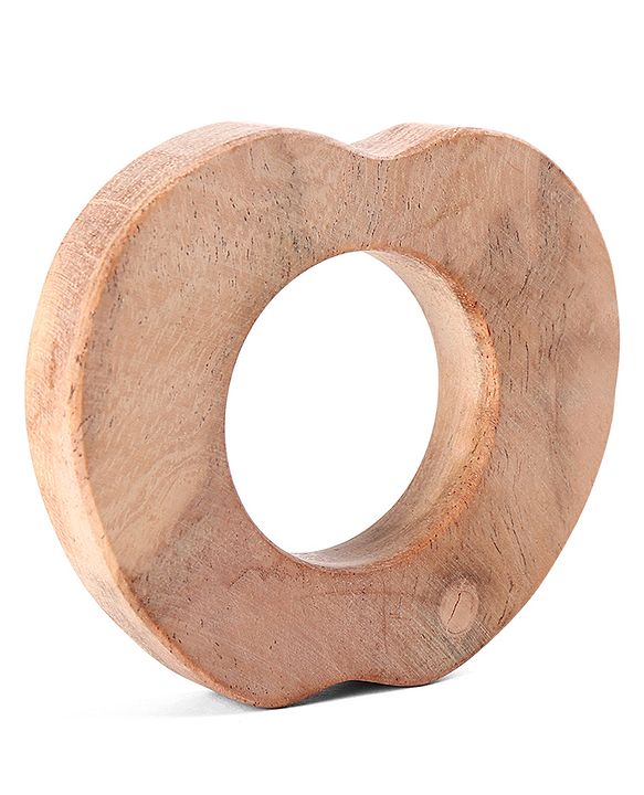 Babyhug Natural Steam Beech Wood Teether Pack of 2 (design may vary)