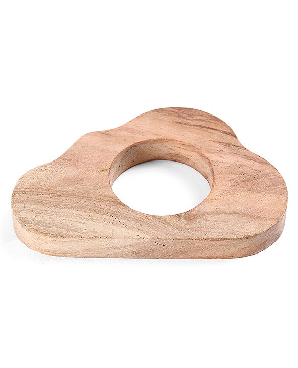 Babyhug Natural Steam Beech Wood Teether Pack of 2 (design may vary)