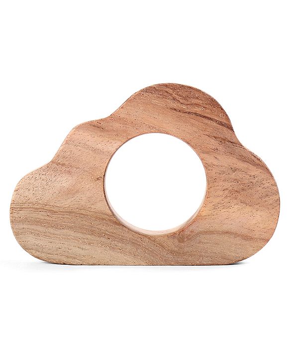 Babyhug Natural Steam Beech Wood Teether Pack of 2 (design may vary)