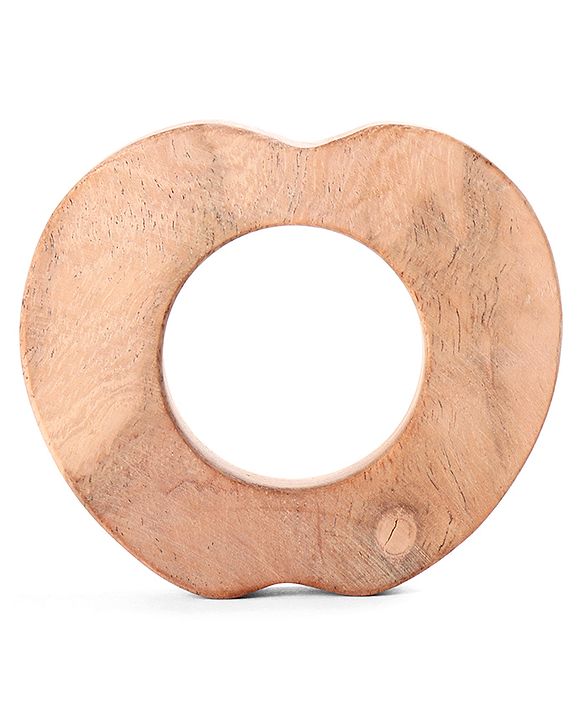 Babyhug Natural Steam Beech Wood Teether Pack of 2 (design may vary)