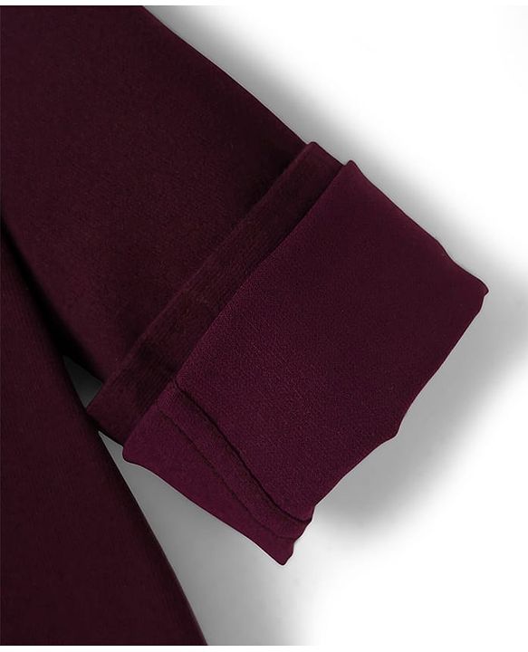Pine Kids Cotton Woven Full Sleeves Solid Shirt - Maroon
