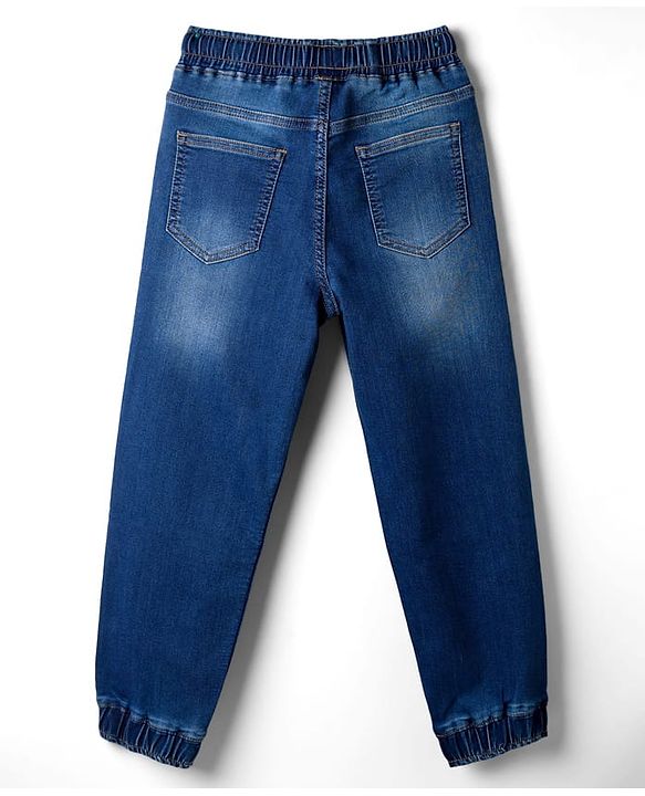 Pine Kids Denim Woven Full Length Washed Jeans - Blue