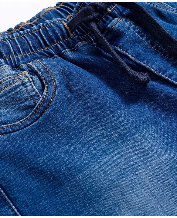 Pine Kids Denim Woven Full Length Washed Jeans - Blue