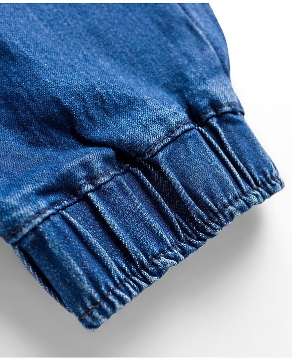 Pine Kids Denim Woven Full Length Washed Jeans - Blue