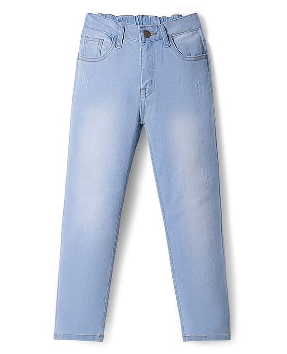 Pine Kids Full Length Washed Denim Jeans - Light Blue