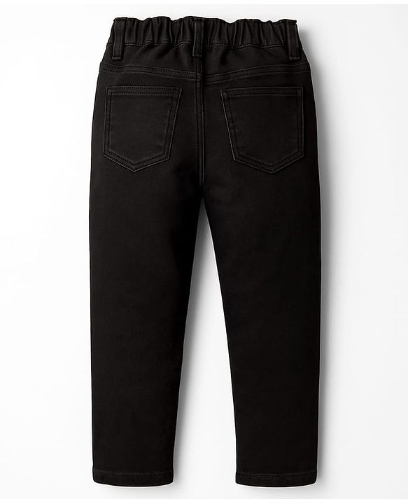 Pine Kids Denim Woven Full Length Washed Jeans - Black