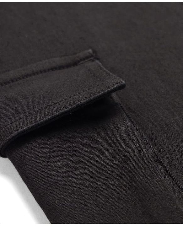 Pine Kids Denim Woven Full Length Washed Jeans - Black