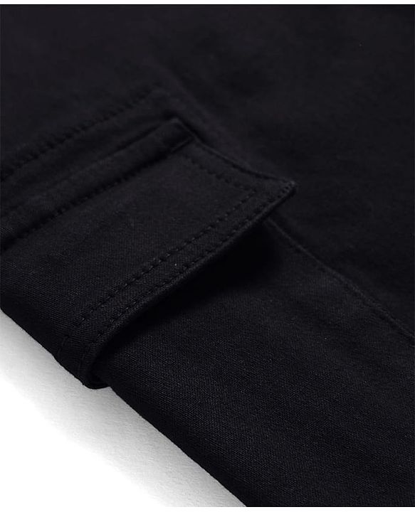 Pine Kids Denim Woven Full Length Washed Jeans - Black